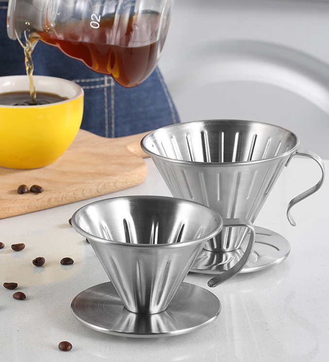 304 stainless steel filter cup hand brew pot drip drip filter funnel hand brew coffee pot filter cup strainer