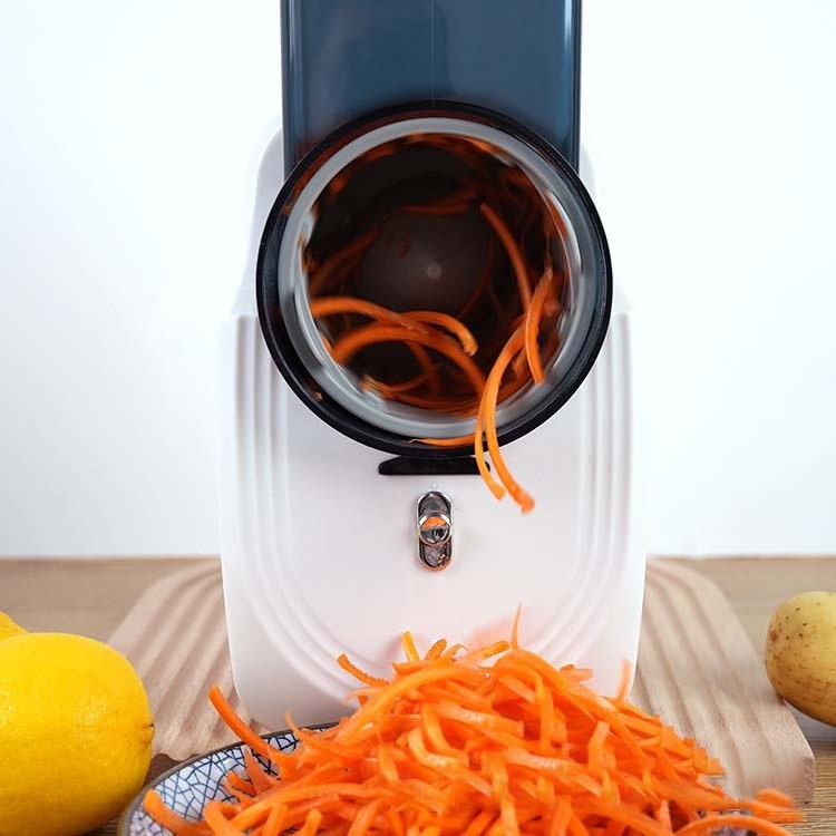 Hot Kitchen Vegetable Fruit Gadget Replaceable Stainless Durm Blade Potato Slicer Shredder Cheese Grater Electric Vegetable Tool