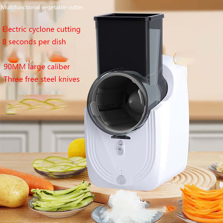 Hot Kitchen Vegetable Fruit Gadget Replaceable Stainless Durm Blade Potato Slicer Shredder Cheese Grater Electric Vegetable Tool