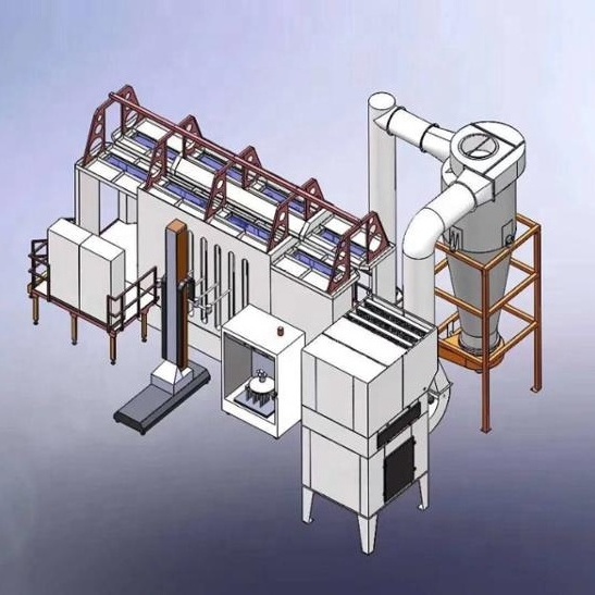 Automatic pp spraying curing line /vacuum metallizing painting machine /varnish painting line