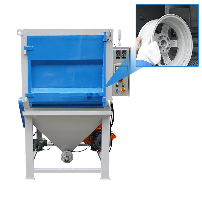 New designed stainless steel grit car wheels compact shot blasting polishing machine