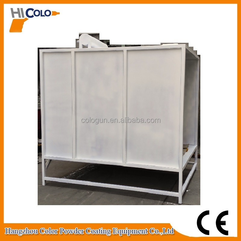 Hot sale closed manual powder coating spray booth for worldwide market distributor