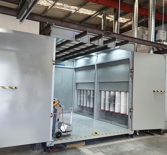 Horizontal Pull Manual Powder Coating Line