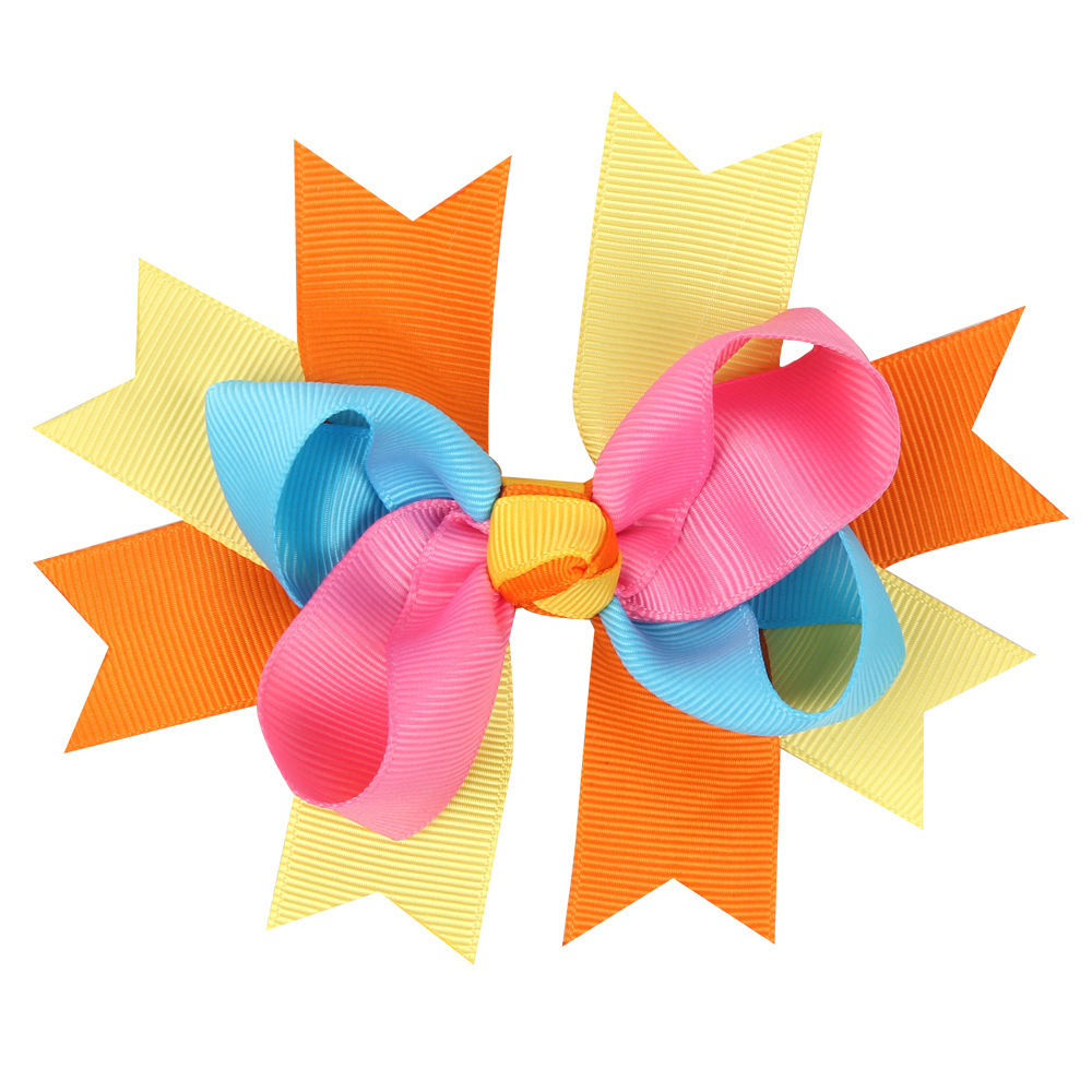 Hair Bow With Clip Girls Grosgrain Ribbon Hairbows Boutique Handmade Hairpin For Kids Hair Accessories