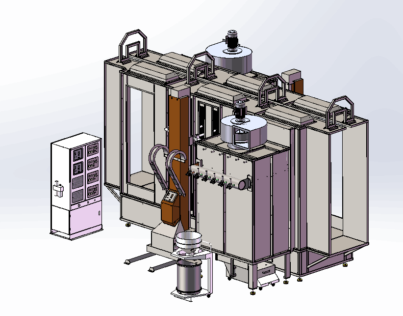 Automatic Powder Coating Spray Booth System for Aluminium Profile