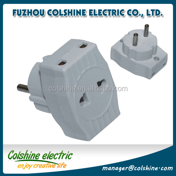 Colshine 10A 16A 250V schuko Germany electrical power plug adapter/ male electrical plug