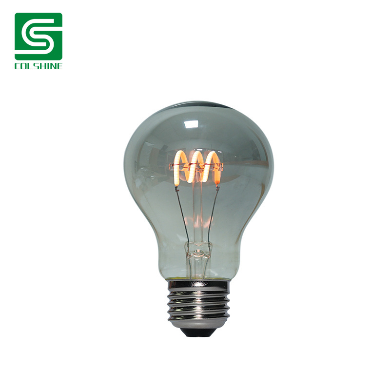 LED Filament Lamps Retro LED Spiral Filament Light Bulb A19 4W Warm White E14 E27 Vintage Edison Lamp for Home Lighting