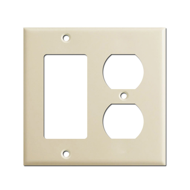 Double Toggle Ivory Light Switch Cover Decorative Outlet Cover Wall Plate