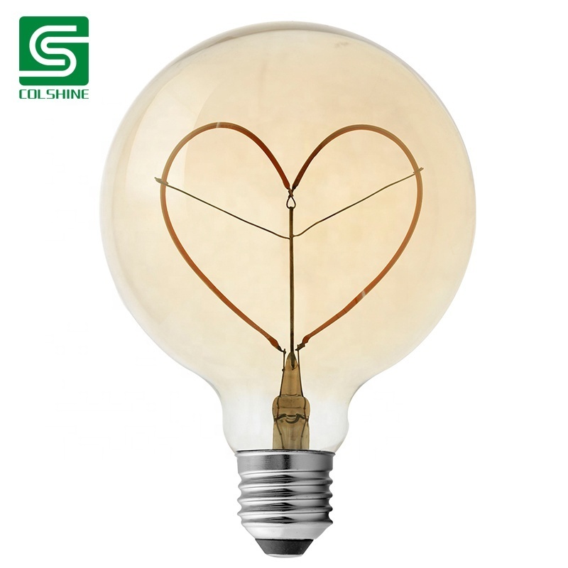 G125 LED Large Filament Bulb 4W E27 Globe Warm 2200K LED Antique Edison Bulb