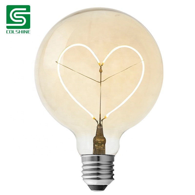 G125 LED Large Filament Bulb 4W E27 Globe Warm 2200K LED Antique Edison Bulb