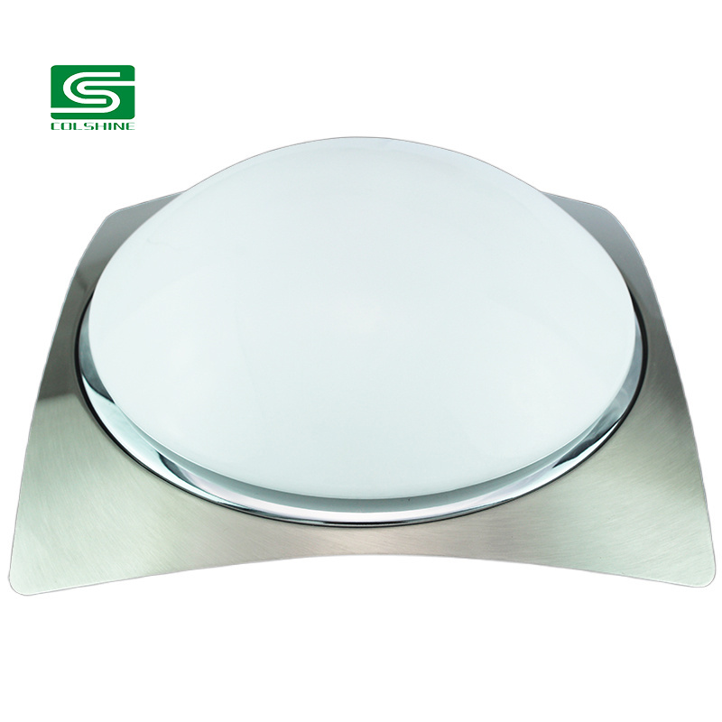 LED Light Ceiling Fixtures Flush Mount Ceiling Lamp with a Chrome Ring