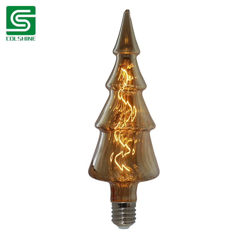 E27 Led Lamp Fireworks Meteor Shower Christmas Tree Shape Decorative Bulb