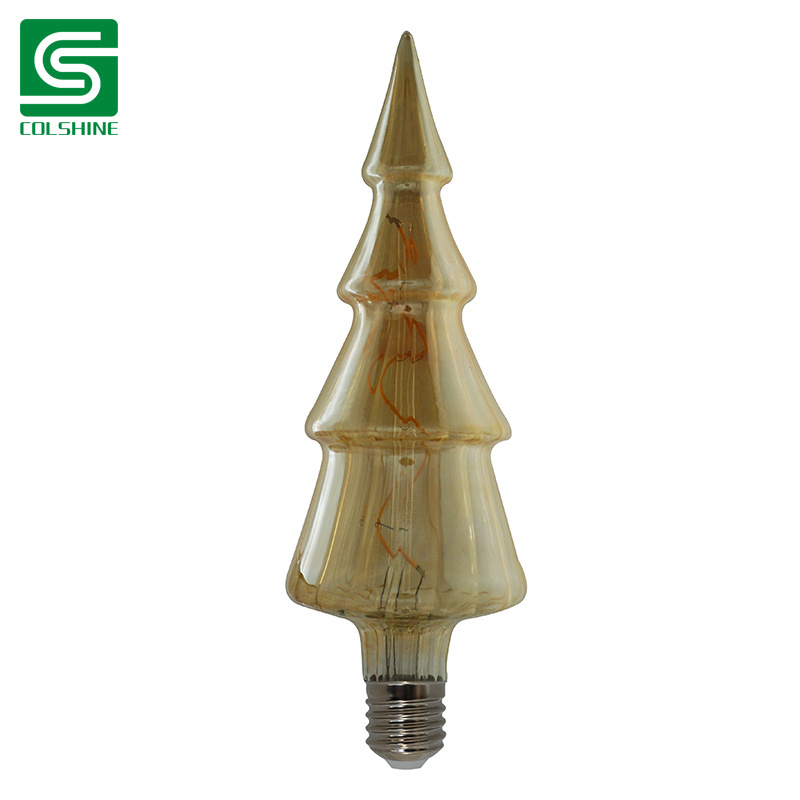 E27 Led Lamp Fireworks Meteor Shower Christmas Tree Shape Decorative Bulb