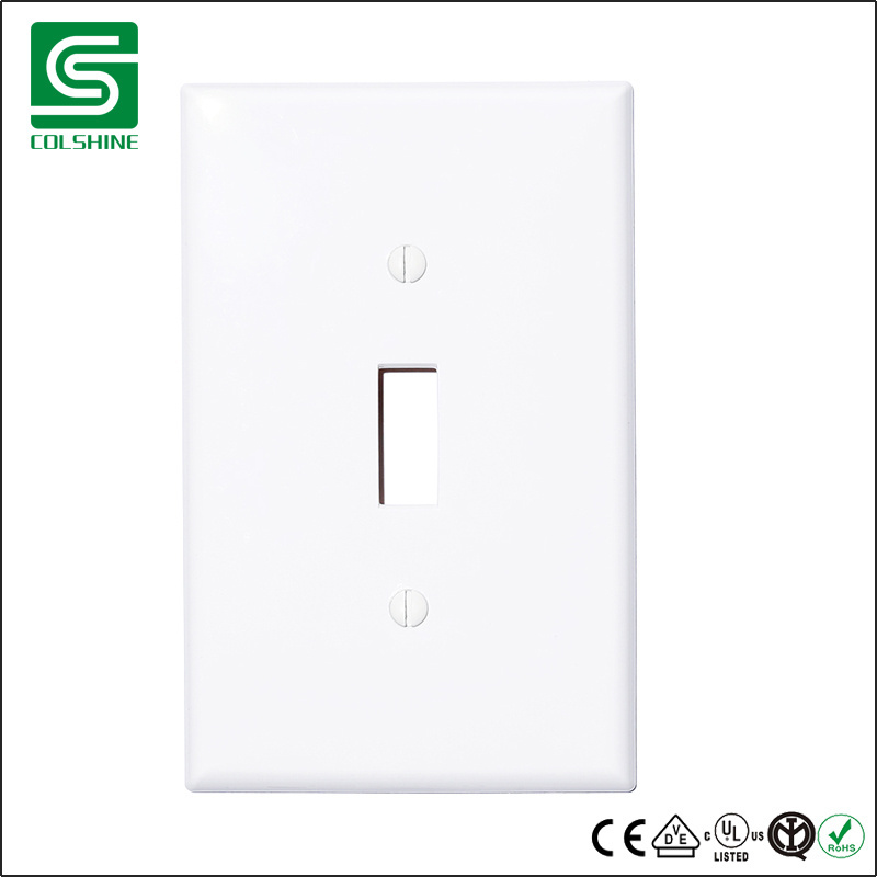 White Light Wall Plate 2 Gang Switch Socket Cover Plastic Outlet Panel