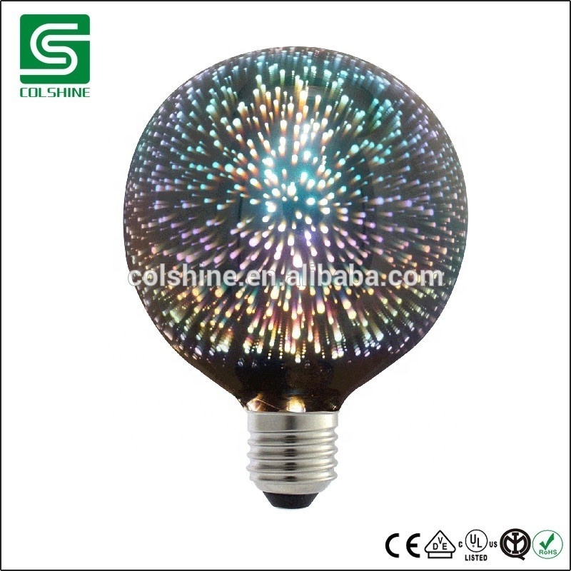 G125 3D Firework LED Light Bulb Holiday Party Wedding Decorative Filament Bulb