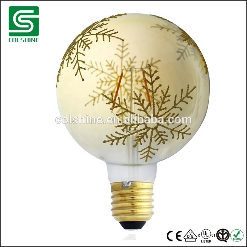 G125 3D Firework LED Light Bulb Holiday Party Wedding Decorative Filament Bulb