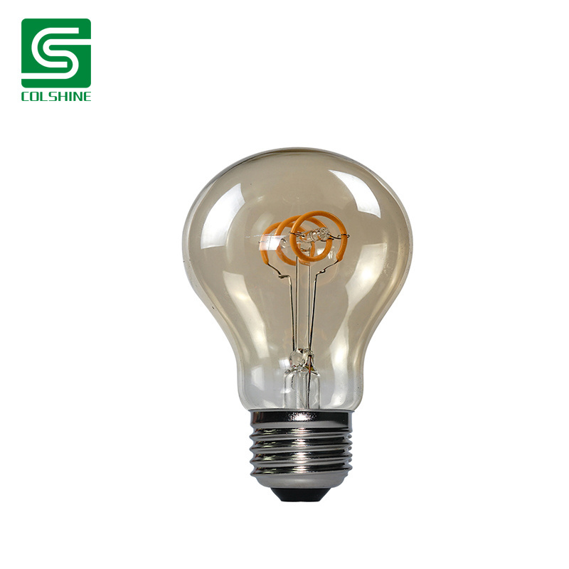 LED Filament Lamps Retro LED Spiral Filament Light Bulb A19 4W Warm White E14 E27 Vintage Edison Lamp for Home Lighting