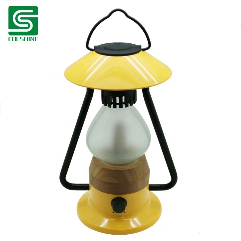 Retro black adventuridge rechargeable LED camping lantern with USB powerbank table lamp