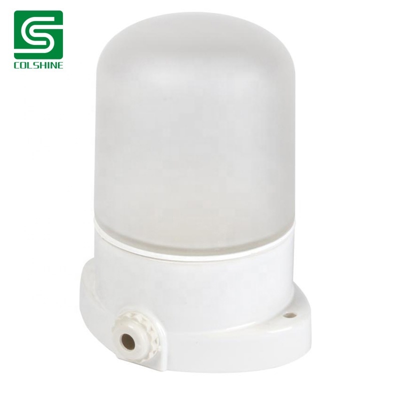 Old-fashioned Electrical Porcelain Lamp Base with Bulb with Glass Cover Long Life Span Electrical Sauna Lamp