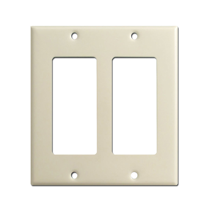 Double Toggle Ivory Light Switch Cover Decorative Outlet Cover Wall Plate