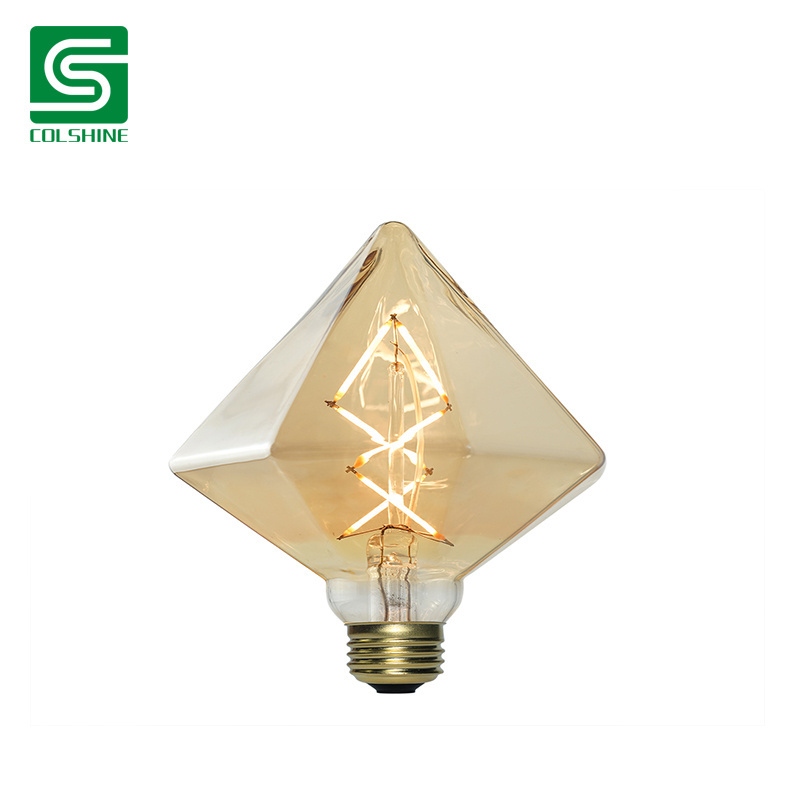 Vintage Edison LED Light Bulb 4W, E27 Screw Bulb Retro Old Fashioned LED Filament Glass Antique Lamp