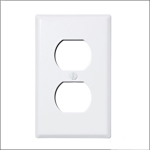 White Light Wall Plate 2 Gang Switch Socket Cover Plastic Outlet Panel