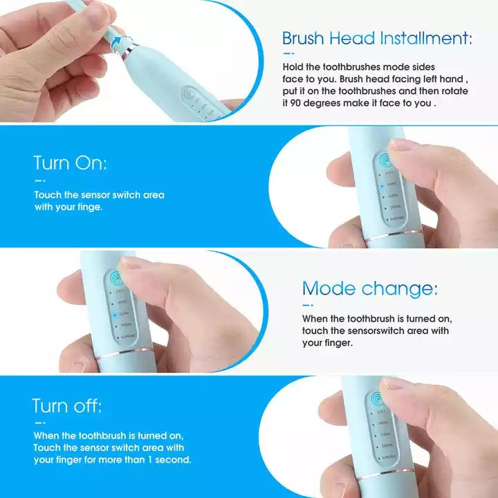 Wholesale Travel Electric Rotating Toothbrush Wireless Sonic Technology Mini Soft Bristle  Rotating Electric Toothbrush