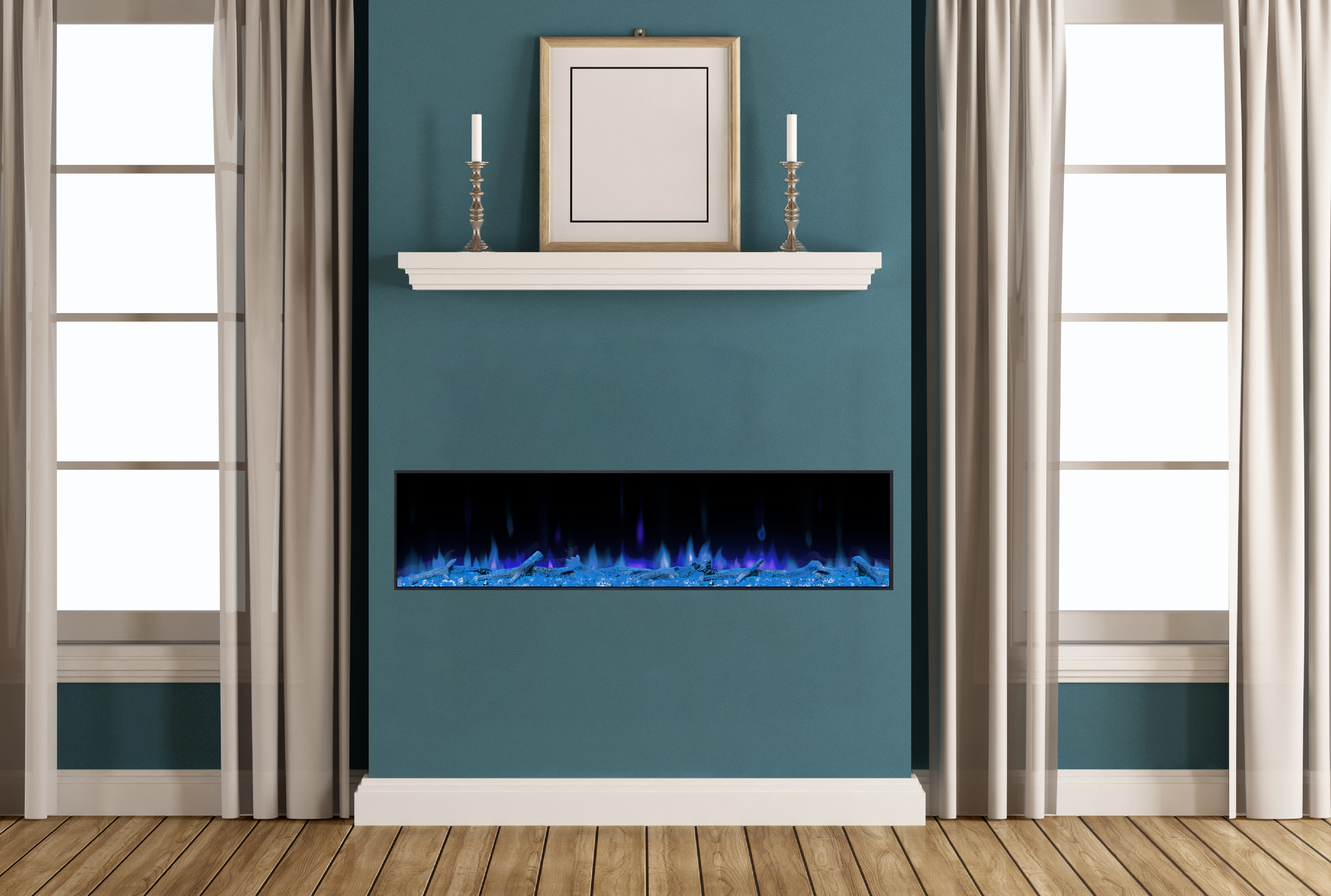 3D Multicolor small Fireplace American Style Electric Fireplace Led Electric Fireplace With Remote APP Control