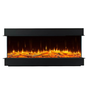 High Quality 3 sided electric fires fireplace decor 3d fireplace remote touch control