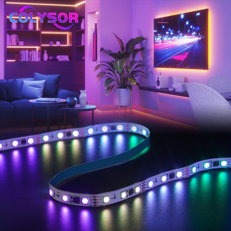 Smart Control Dimming Tuya Tira Flexible 50 Meter Home Decor Tape SMD2835 LED RGB Strip Light