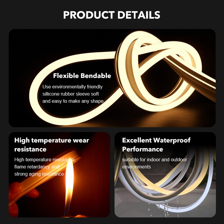 Flexible Waterproof Flame Resistance Smart Control Strip Lamp Rope 6mm 8mm LED Neon Light