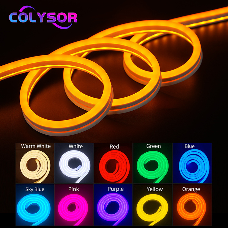 Multi Color Purple Red Yellow Easy Install Side Outdoor Landscape Building Silicone Tube Strip Roll 50m Home LED Neon Rope Light