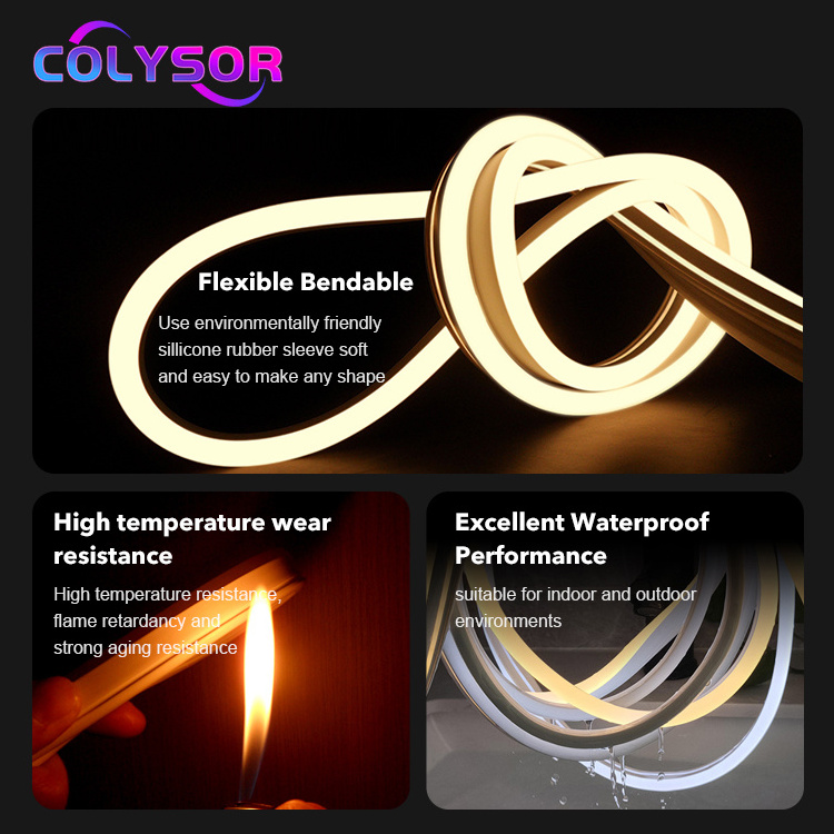 Stretchable Fire Retardency Waterproof Silicone Outdoor Landscape 12V LED Flexible Neon Strip Light