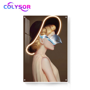 Wholesale Custom Flexible Strip Lamp Wall Mounted 3D Art Women Painting Neon Sign Light LED