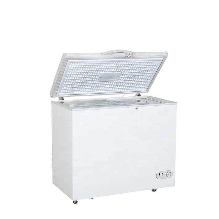 Top Open Door Commercial Chest Freezer 200Liter with lock and keys