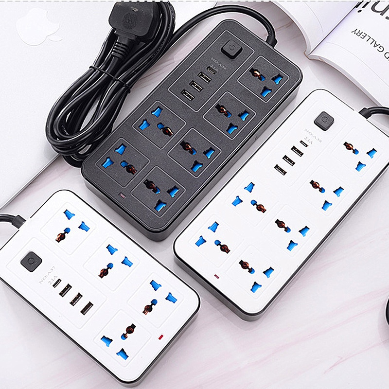 Southeast Asia Hot Selling 5 Gang Electrical Power Strip Extension Lead Socket With USB Port and 1PD for Indonesia Philippines