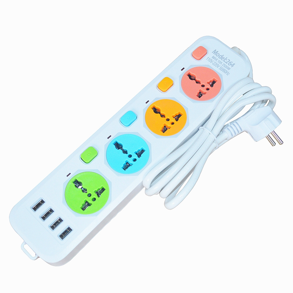 Iraq Kuwaite Dubai Hot Selling UK Plug Power Lead Strip 4 Gang Electrical 13A Extension Cord Socket with Switch