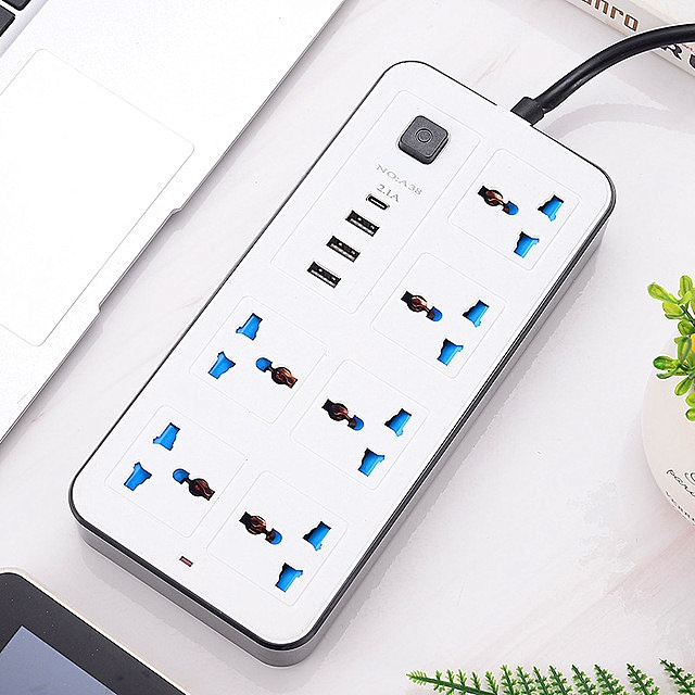 Saudi Arabia Dubai Iraq Hot Selling 4 Way Electrical Power Strip Universal Extension Cable Socket with USB Port and Type C