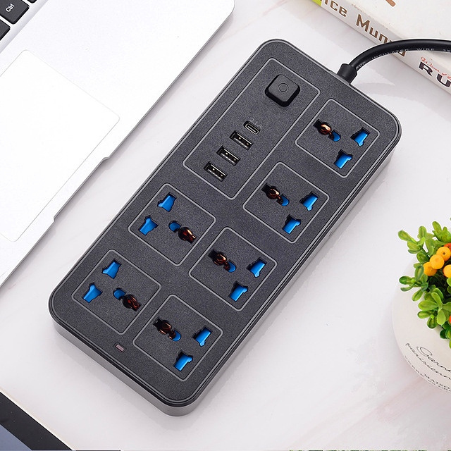 Saudi Arabia Dubai Iraq Hot Selling 4 Way Electrical Power Strip Universal Extension Cable Socket with USB Port and Type C