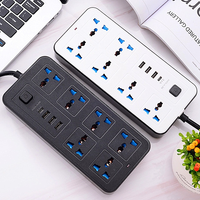 Southeast Asia Hot Selling 5 Gang Electrical Power Strip Extension Lead Socket With USB Port and 1PD for Indonesia Philippines