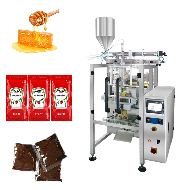 Multifunctional Small Vertical Filling Beverage Liquid Milk Sauce Honey Peanut Butter Packaging Machine