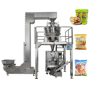 Fully Automatic Weighing Vertical Fill Plastic Sandwich Packaging Machine Spicy 1KG Stand Up Zipper Bag Popcorn Packing Machine