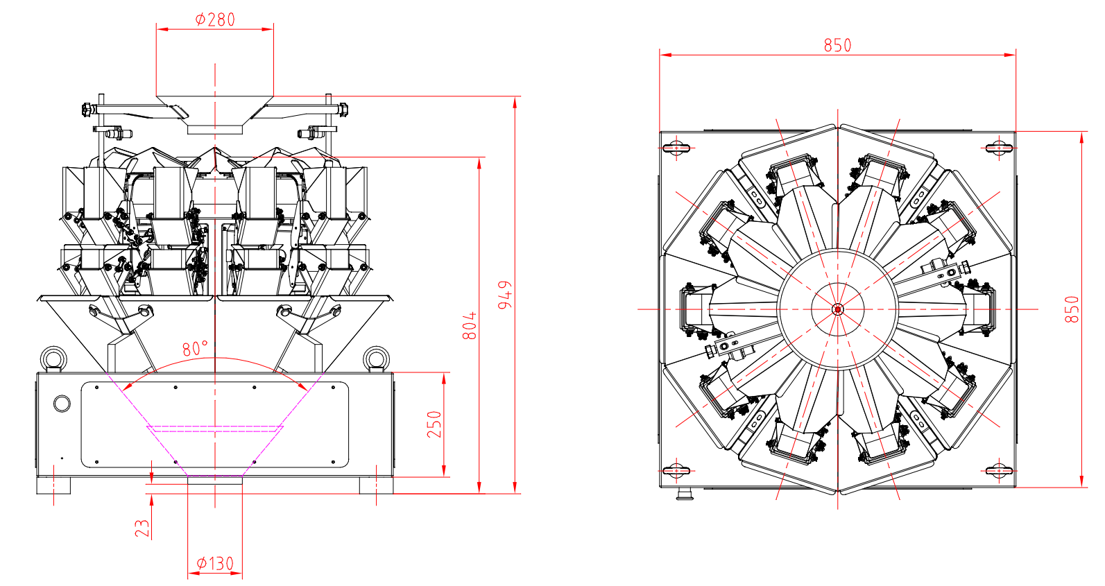 Automatic weighing packaging machine multihead weigher fertilizer packing machine