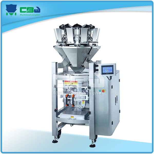 Reliable granular confectionery coffee beans vertical foil fill seal VFFS multi-head weigher packaging machine