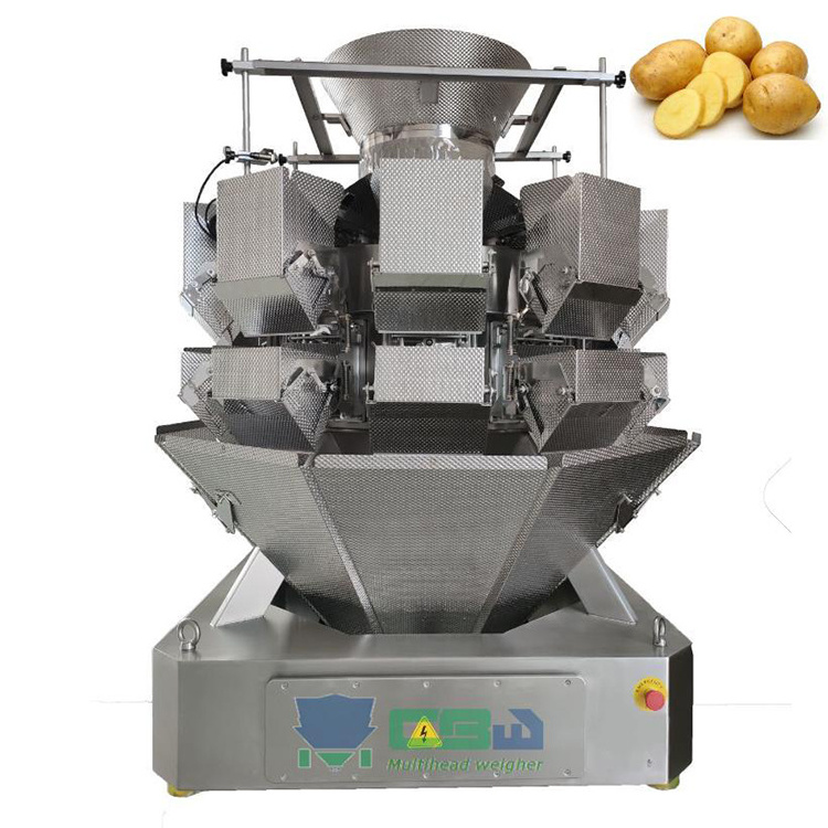 Multihead Salad Combination Weigher Automatic Weighing Packing Machine Salad Fruit Sticky Food Packaging Machine