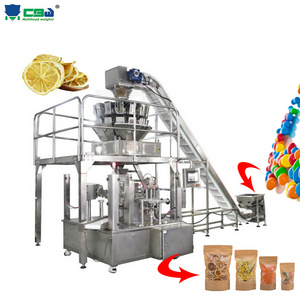 Multifunctional Sugar Back Side Sealing Sachet Packing Machine Automatic Potato Chip Gummy Candy Weighing Packaging Machine