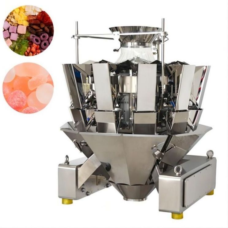 14 Head Multi Function Combination Weigher Filling Gummy Candy Nuts Automatic Multihead Weigher Packing Machine