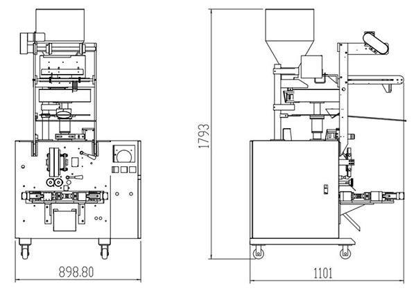 tea bag making machine vertical triangle coffee filling machine small tea bag packaging machine