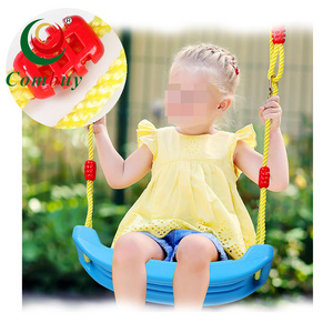 Hang chair board plastic outdoor play children swing with belt