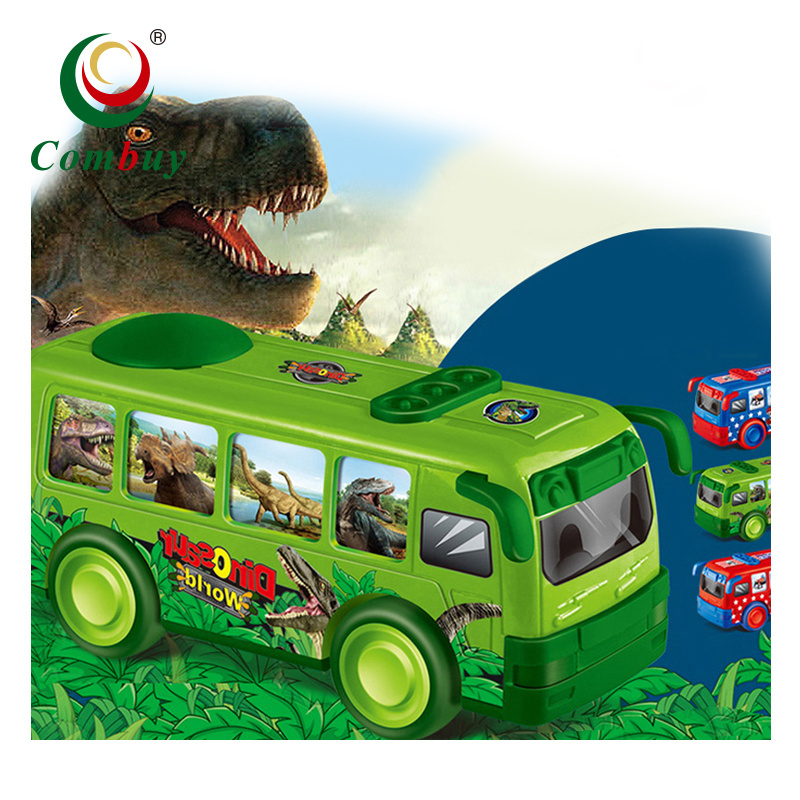 Movement window light music inertia baby dinosaur bus toys